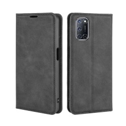 Leather Flip Cover with Internal Pocket For Oppo A52 Black Leather Flip Cover with Internal Pocket For Oppo A52 Black